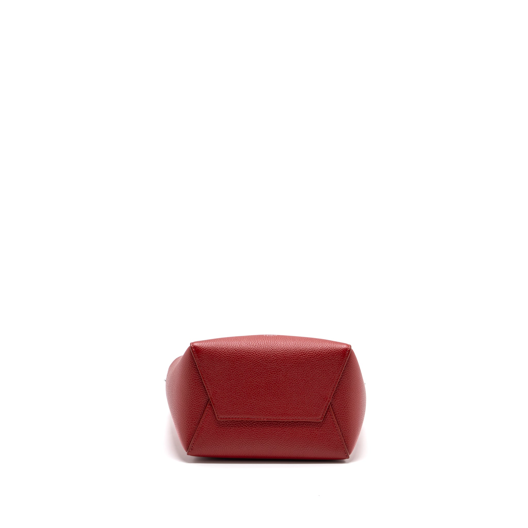 CELINE SANGLE SMALL BUCKET BAG GRAINED CALFSKIN RED SHW