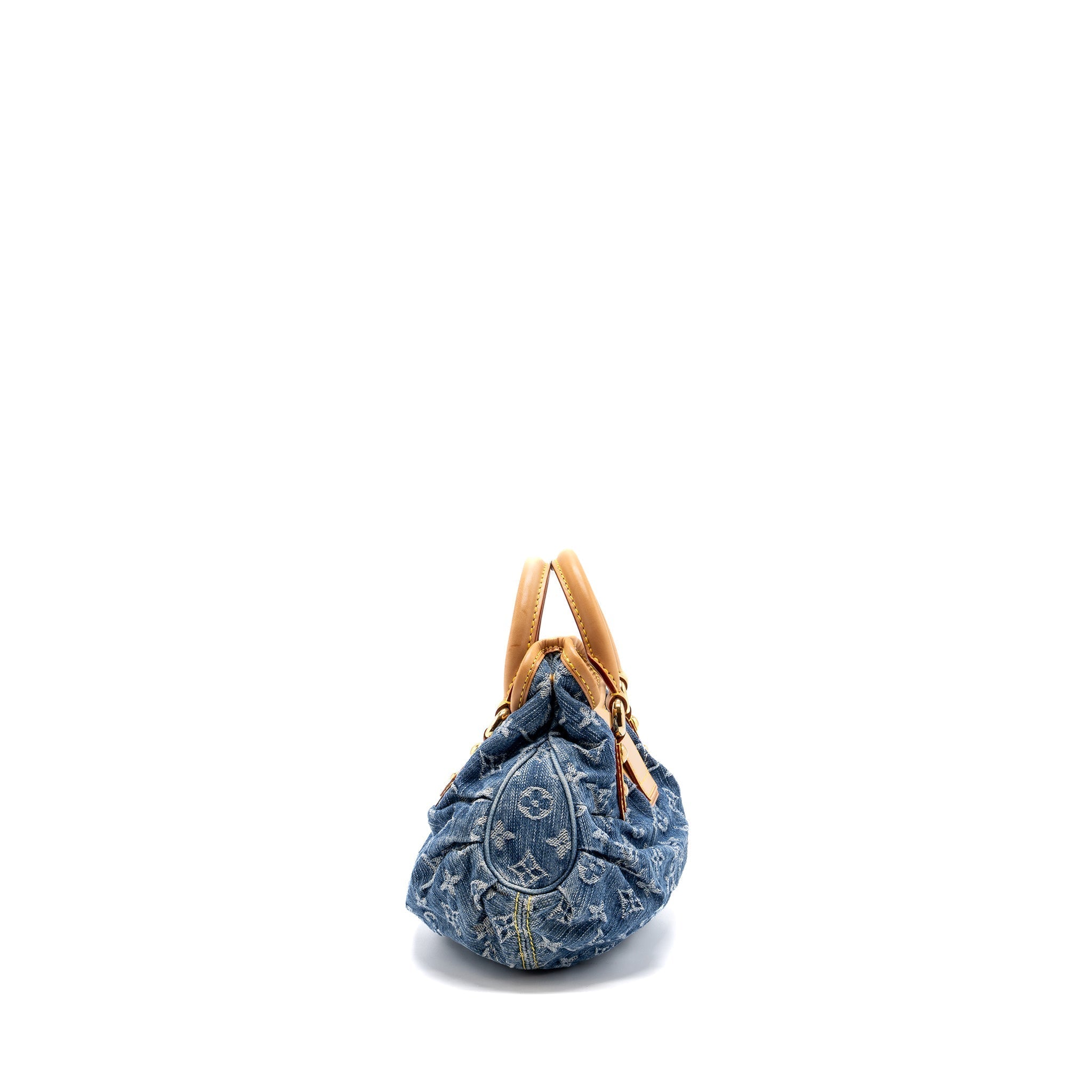 LOUIS VUITTON VINTAGE MINI HANDLE BAG DENIM BLUE GHW