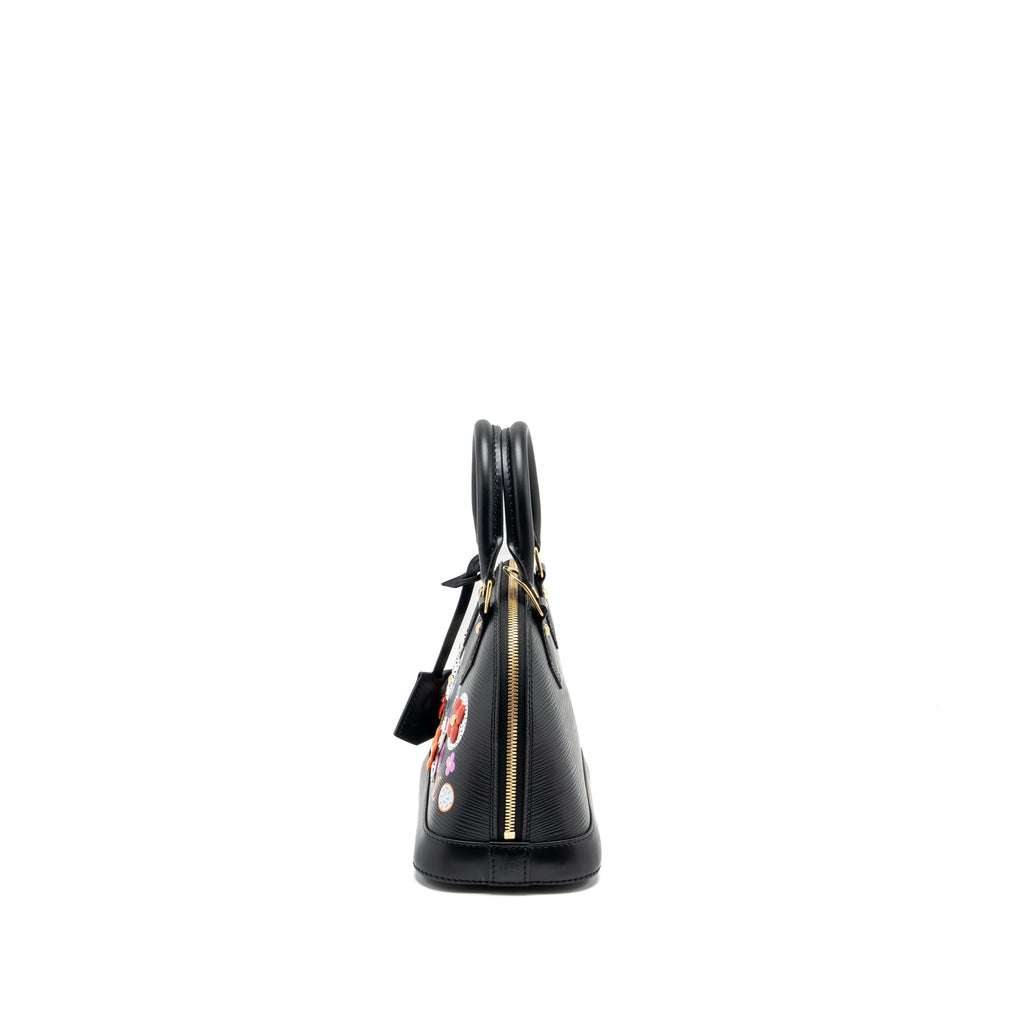 LOUIS VUITTON ALMA BB BLOOMING FLOWERS LIMITED EDITION EPI BLACK/MULTICOLOUR GHW