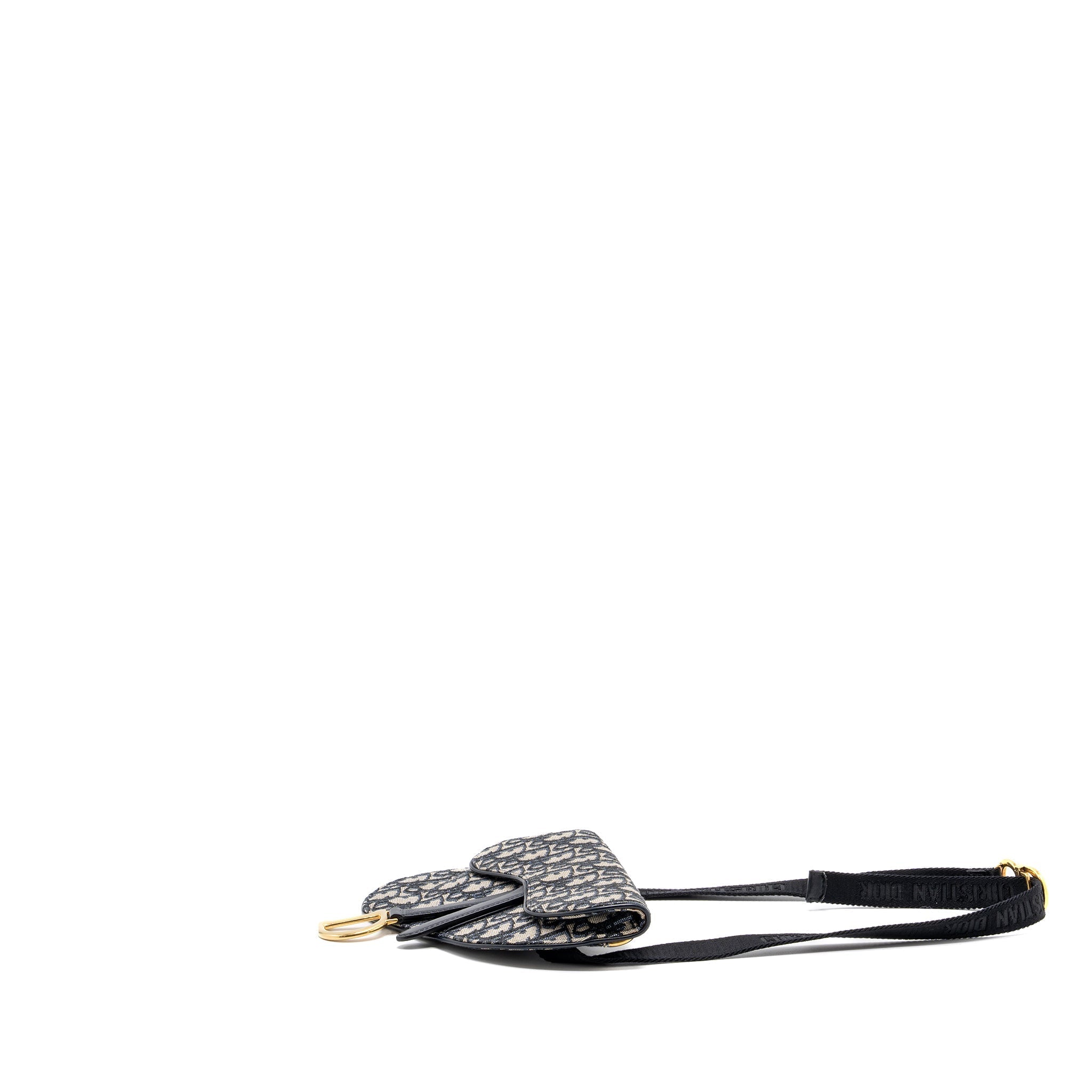 DIOR SADDLE BELT BAG BLUE DIOR OBLIQUE JACQUARD GHW