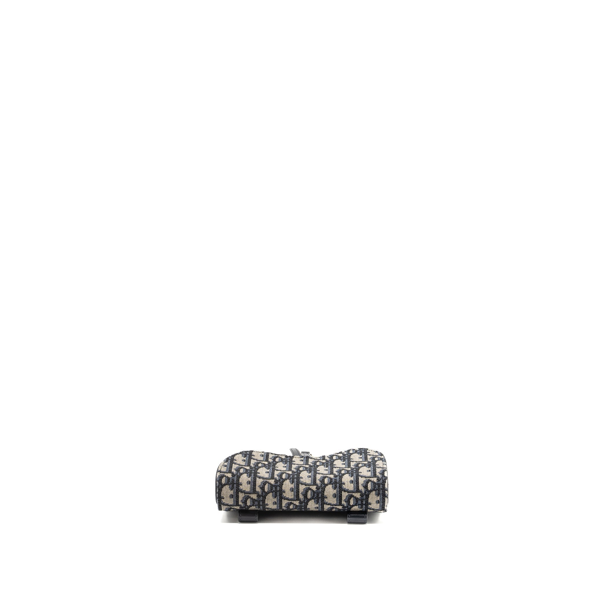 DIOR SADDLE BELT BAG BLUE OBLIQUE JACQUARD CANVAS GHW
