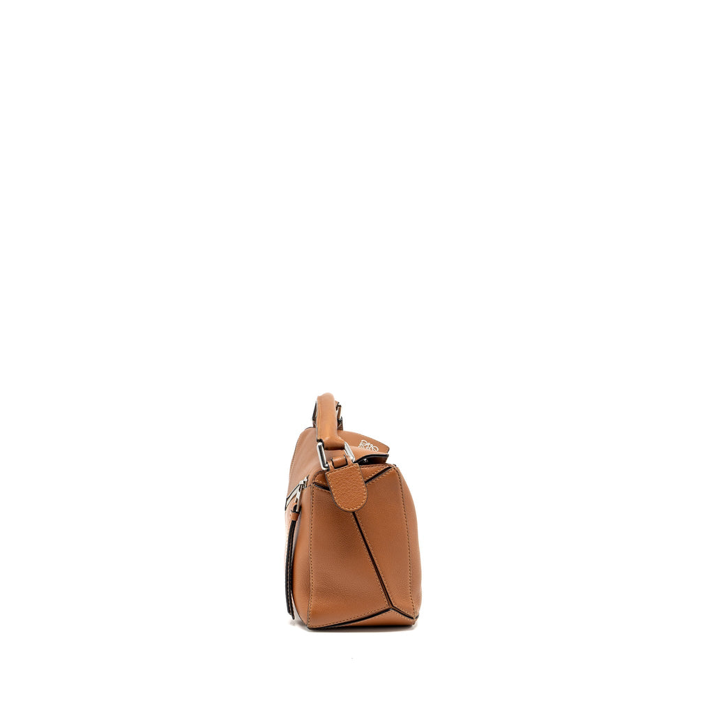 LOEWE SMALL PUZZLE BAG CALFSKIN TAN SHW