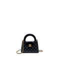 CHANEL 24P MINI SHOPPING TOTE CALFSKIN BLACK GHW (MICROCHIP)