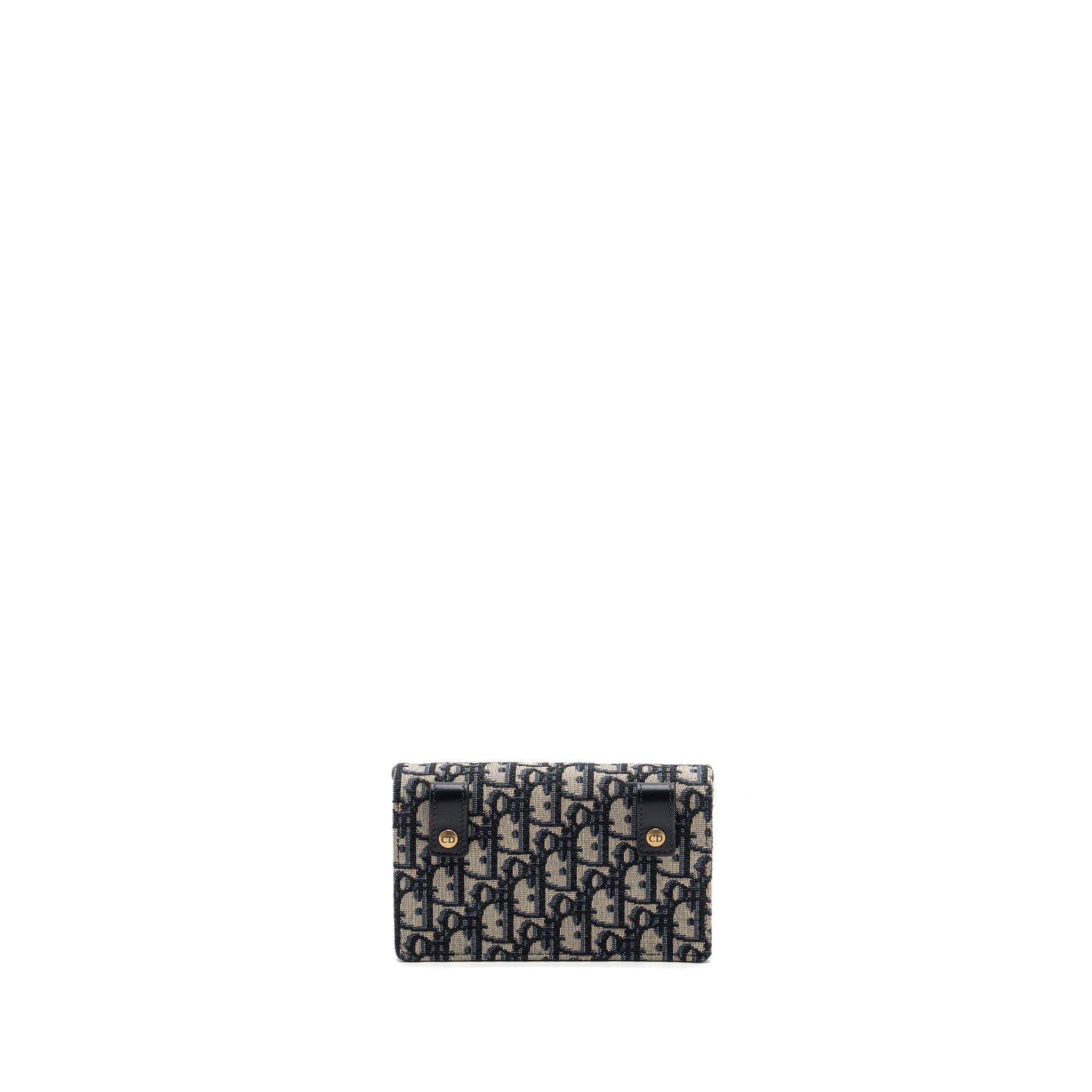 DIOR SADDLE BELT BAG BLUE OBLIQUE JACQUARD CANVAS GHW