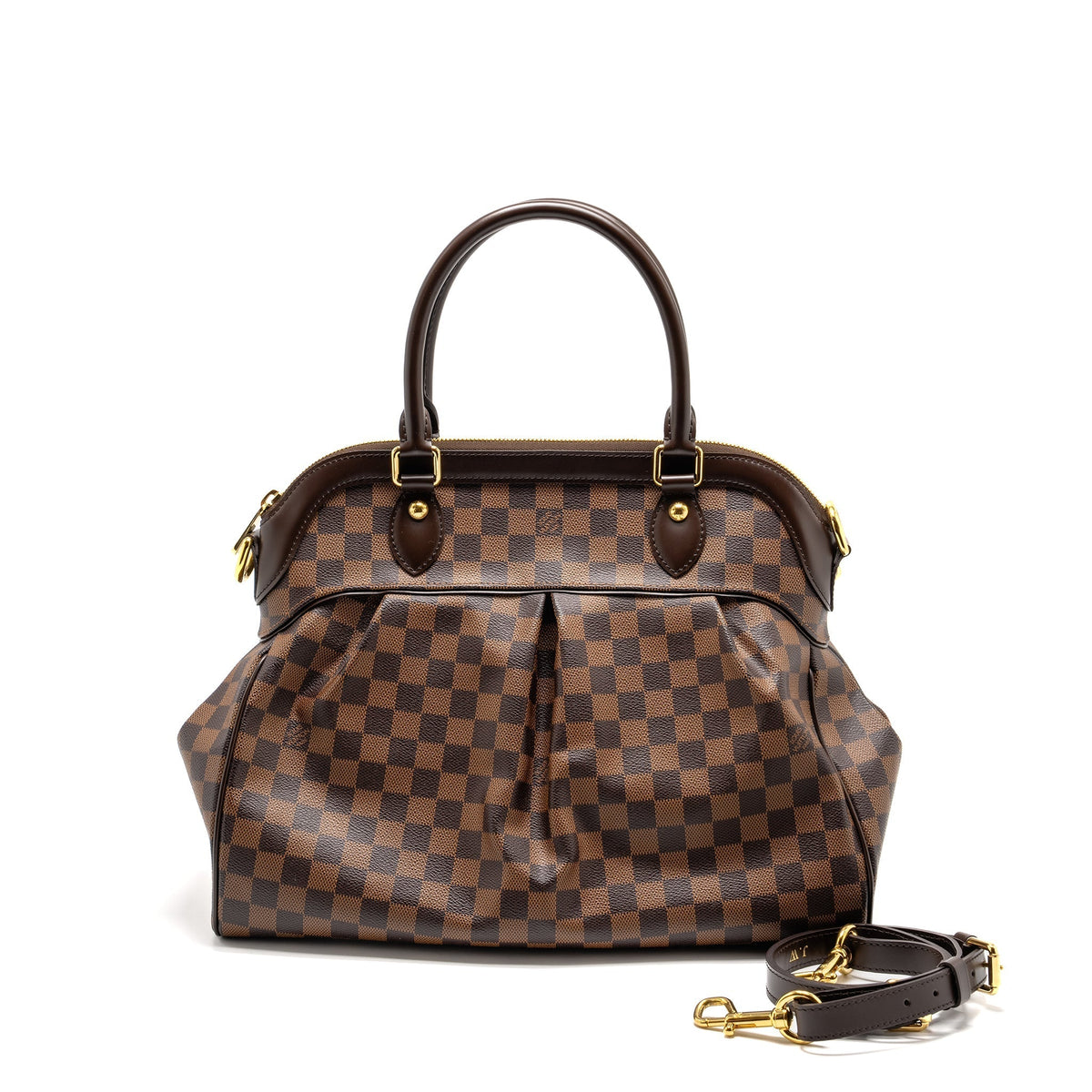 LOUIS VUITTON TREVI GM HANDBAG DAMIER EBENE GHW