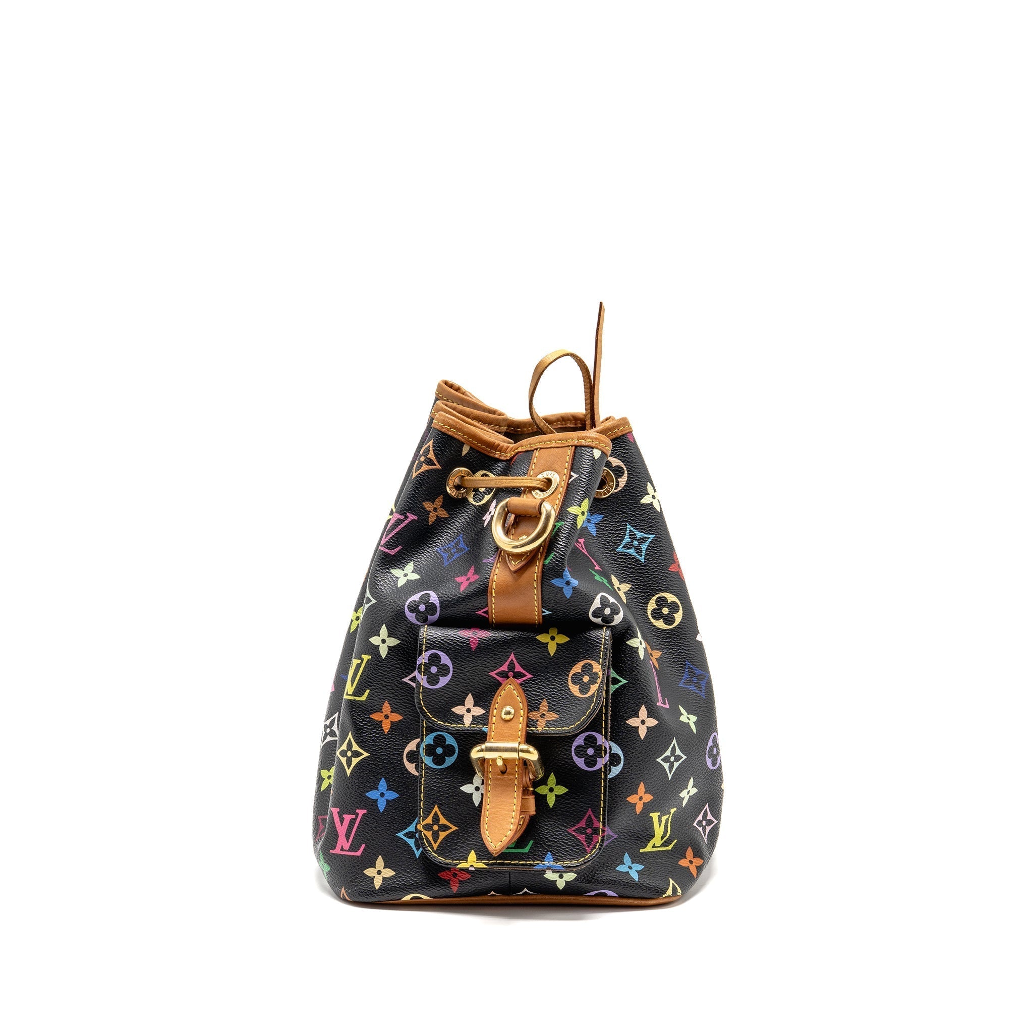 LOUIS VUITTON PETIT NOE BLACK MULTICOLOUR MONOGRAM CANVAS GHW