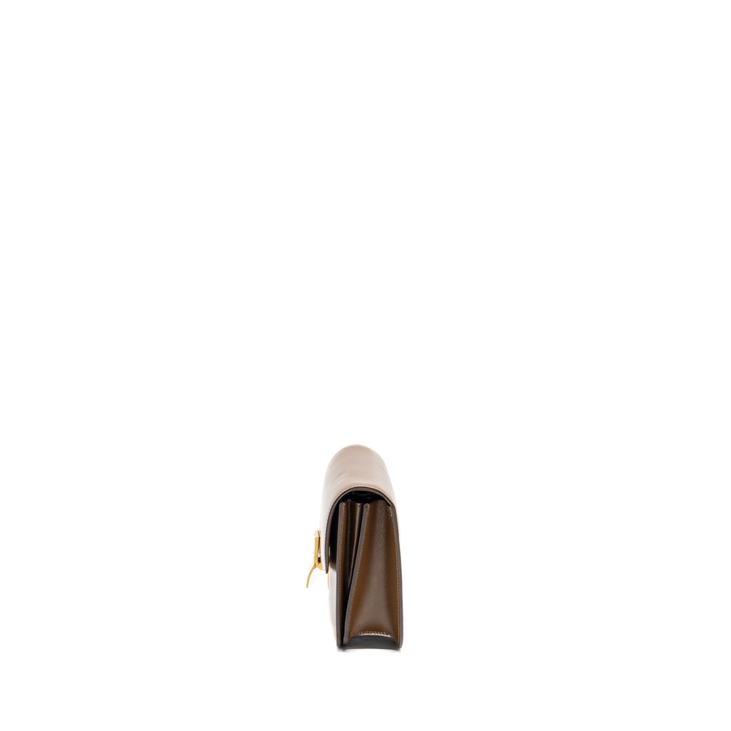 CELINE TEEN CLASSIC BOX BAG CALFSKIN BROWN GHW