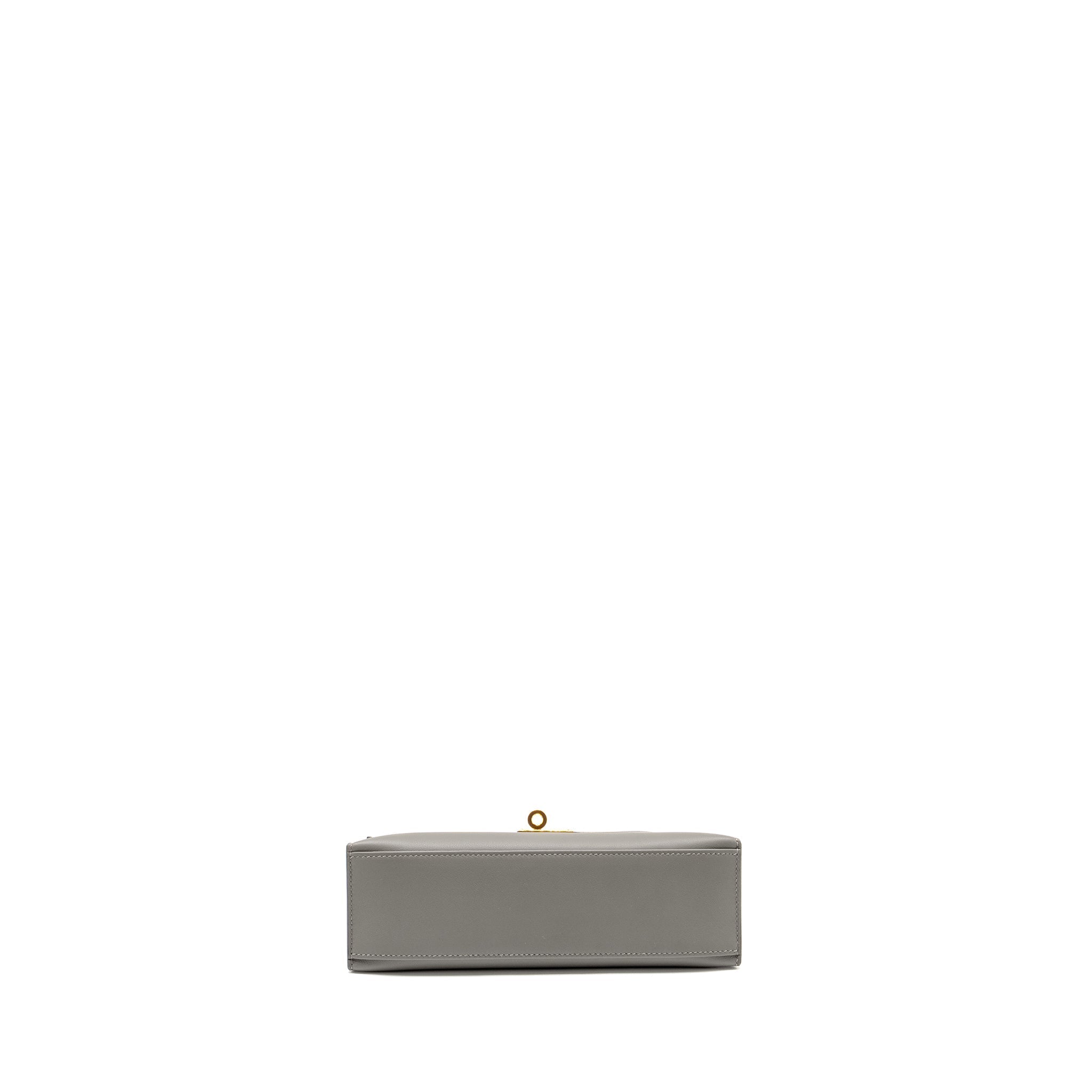 HERMES KELLY POCHETTE SWIFT GRIS MEYER GHW