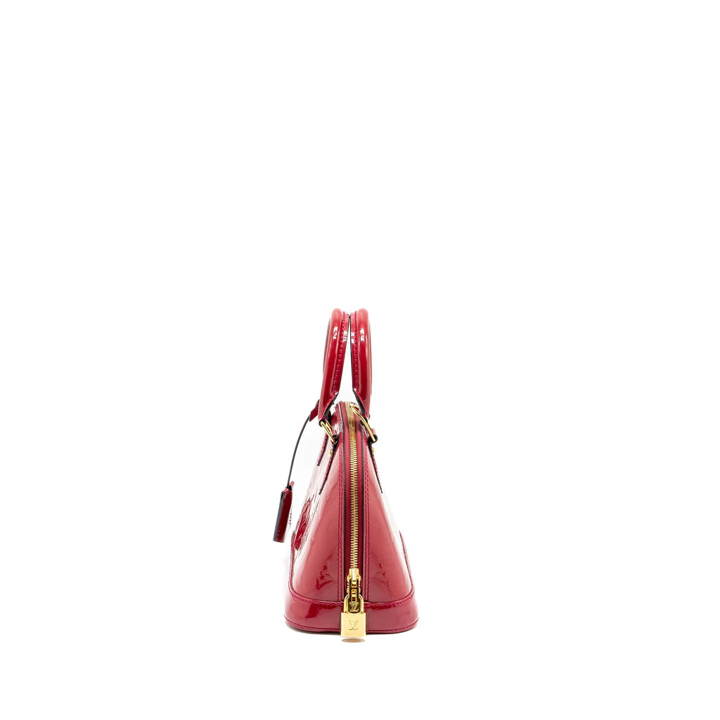 LOUIS VUITTON ALMA BB PATENT RED GHW