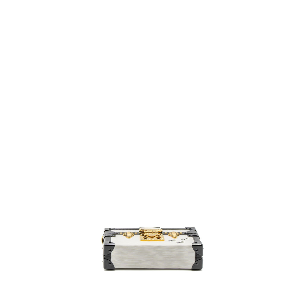 LOUIS VUITTON PETIT MALLE EPI WHITE/BLACK GHW