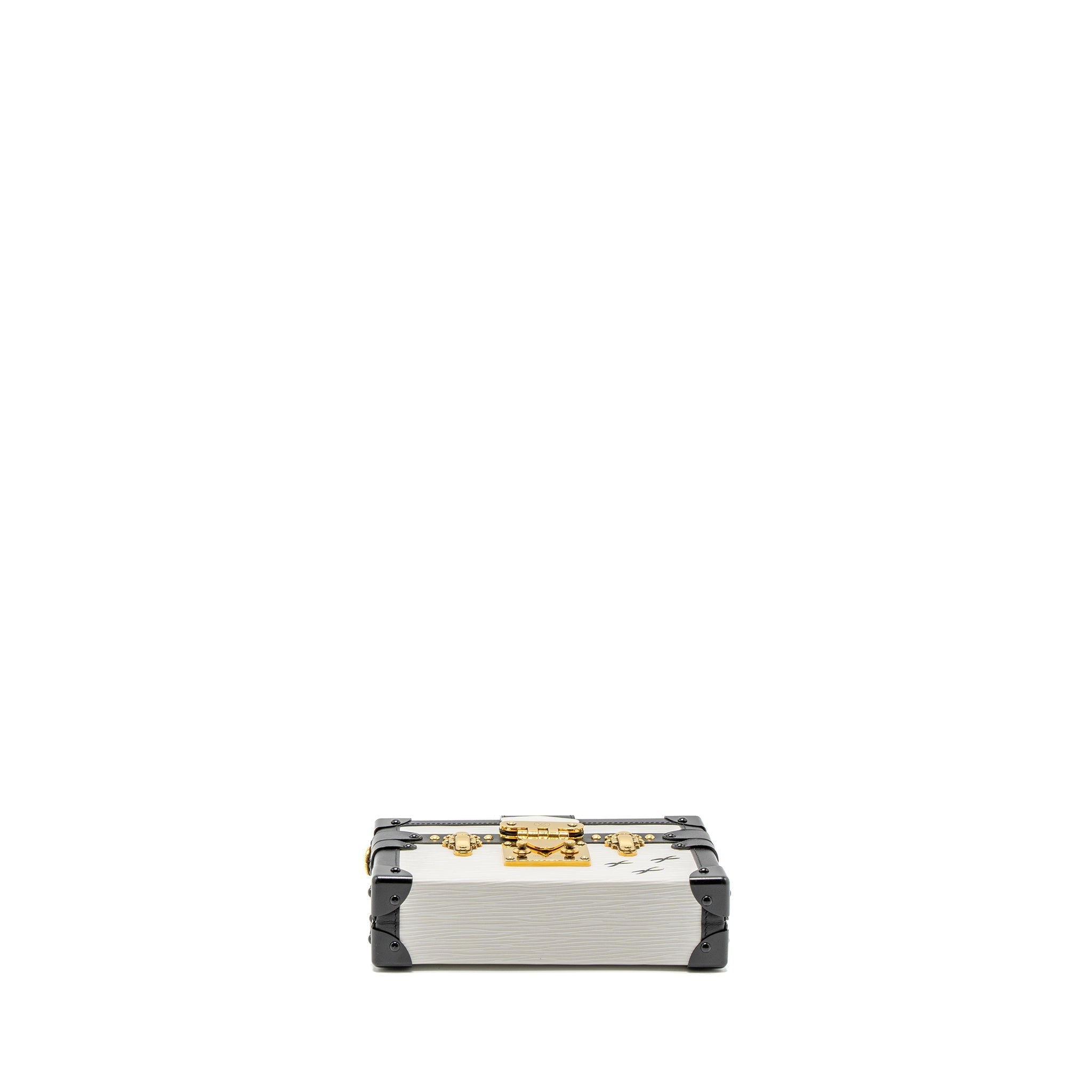 LOUIS VUITTON PETIT MALLE EPI WHITE/BLACK GHW