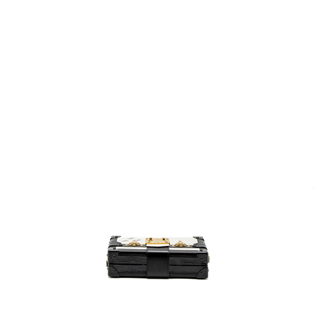 LOUIS VUITTON PETIT MALLE EPI WHITE/BLACK GHW