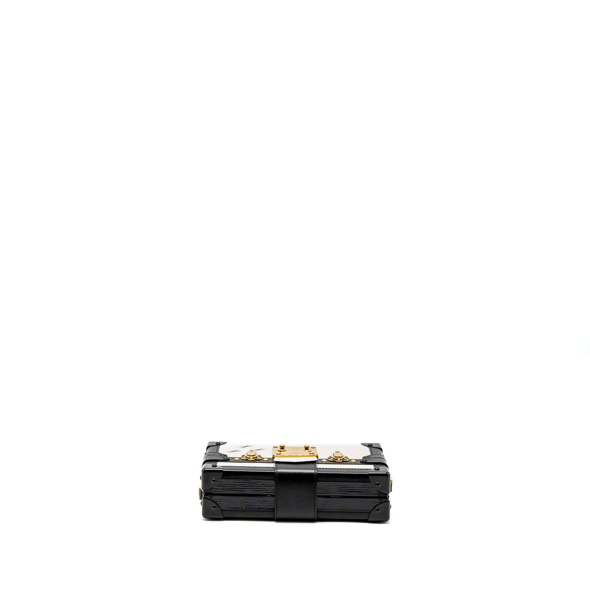 LOUIS VUITTON PETIT MALLE EPI WHITE/BLACK GHW