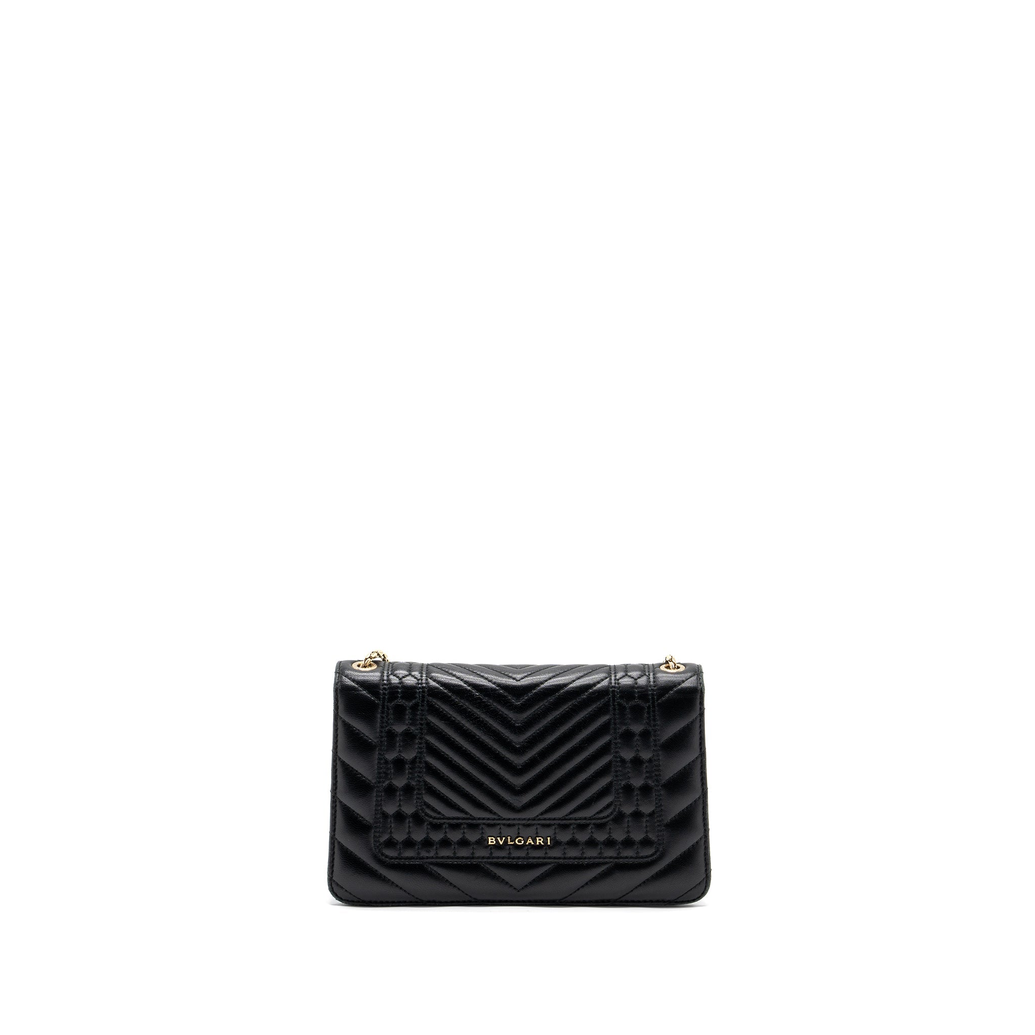 BVLGARI SERPENTI FOREVER SHOULDER BAG LEATHER BLACK LGHW
