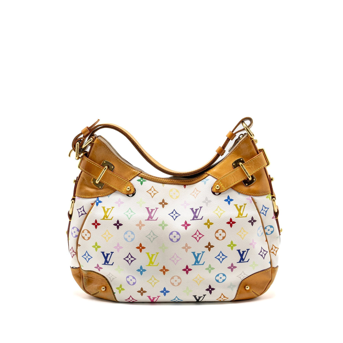 LOUIS VUITTON MURAKAMI GRETA BAG MONOGRAM CANVAS WHITE/MULTICOLOUR GHW