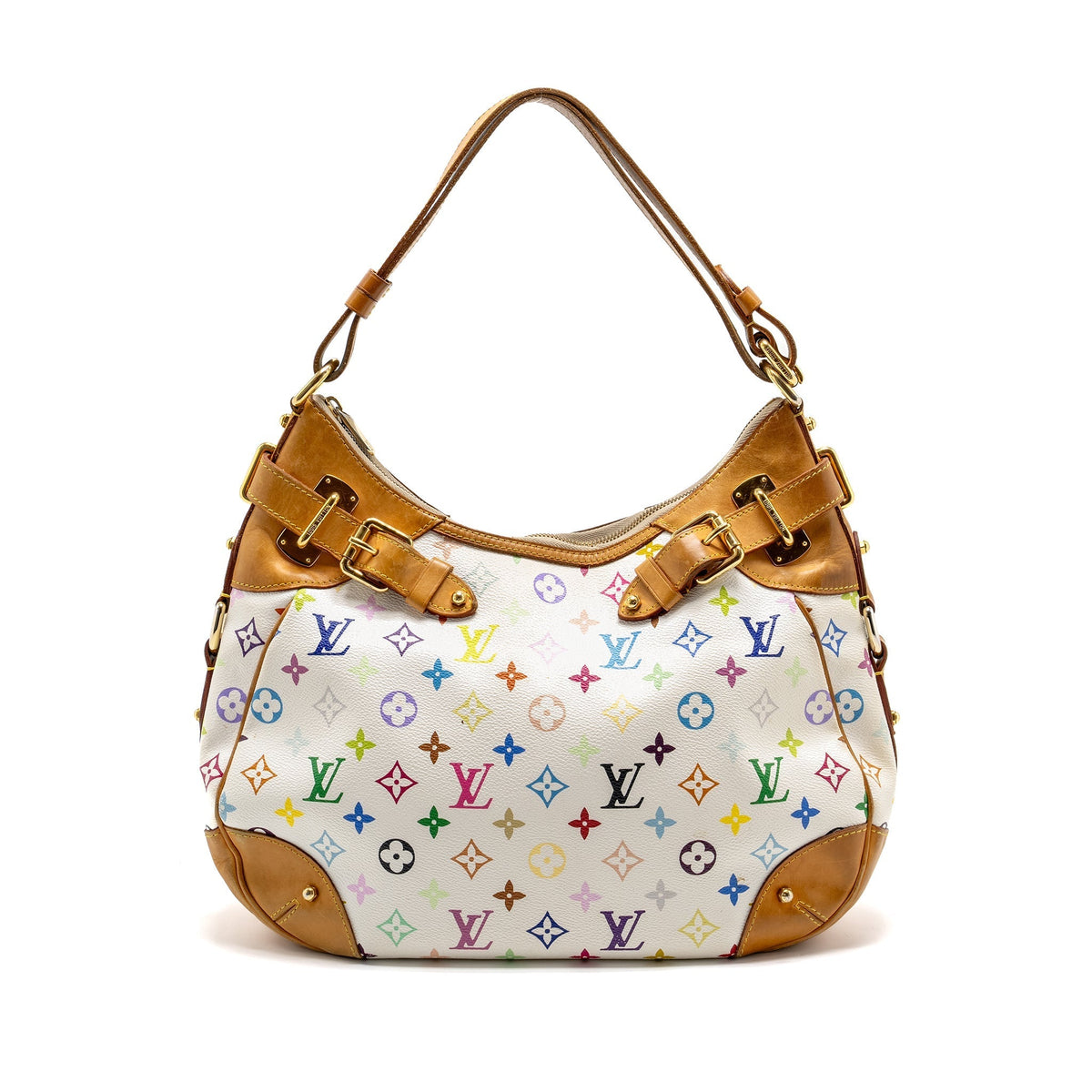 LOUIS VUITTON MURAKAMI GRETA BAG MONOGRAM CANVAS WHITE/MULTICOLOUR GHW