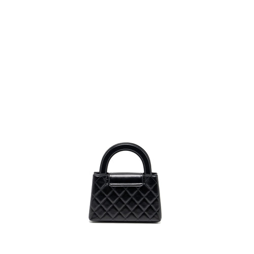 CHANEL 23K MINI SHOPPING TOTE KELLY BAG CALFSKIN BLACK GHW (MICROCHIP)