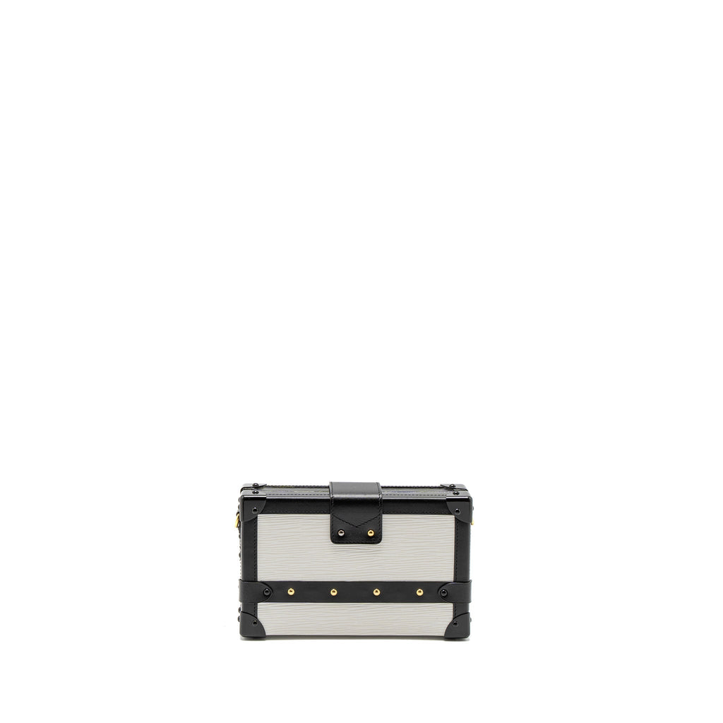 LOUIS VUITTON PETIT MALLE EPI WHITE/BLACK GHW