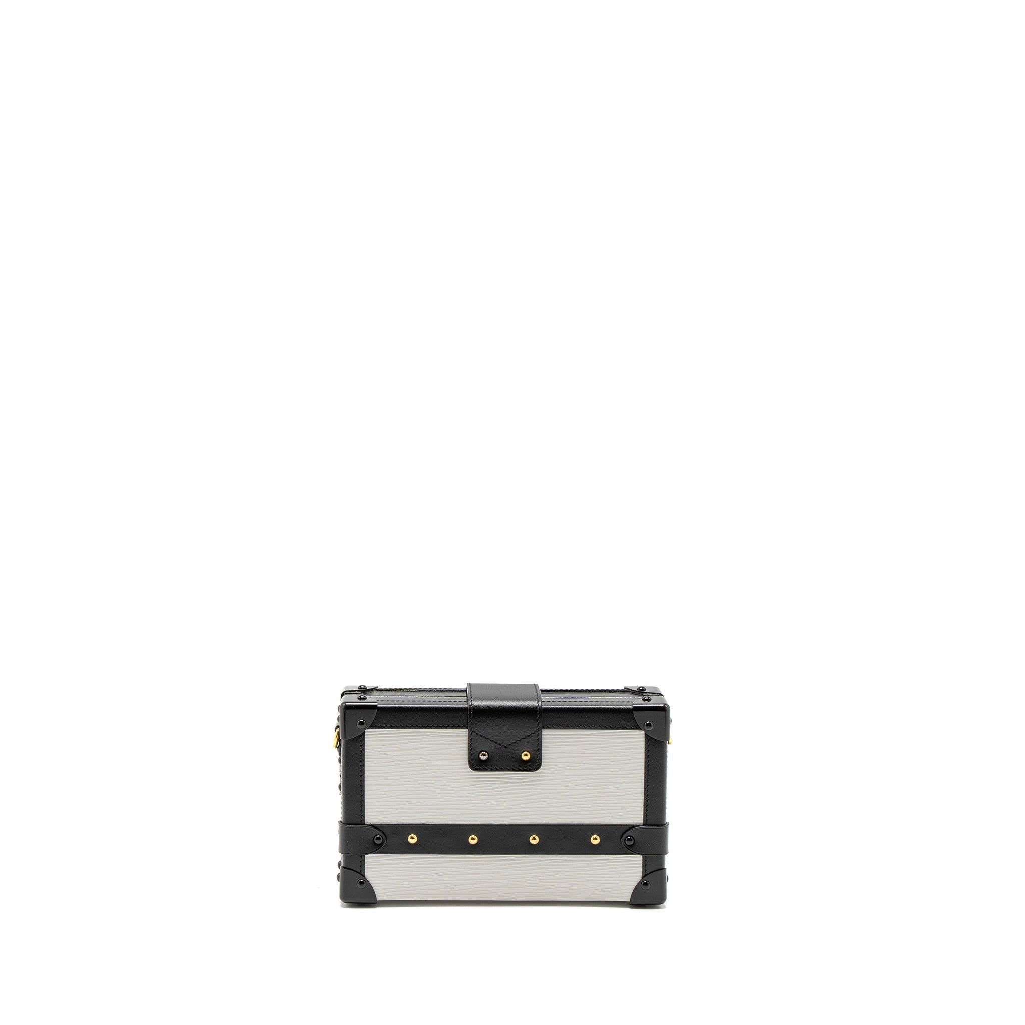 LOUIS VUITTON PETIT MALLE EPI WHITE/BLACK GHW