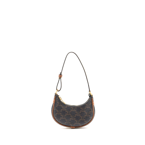 CELINE MINI AVA TRIOMPHE CANVAS/CALFSKIN TAN GHW