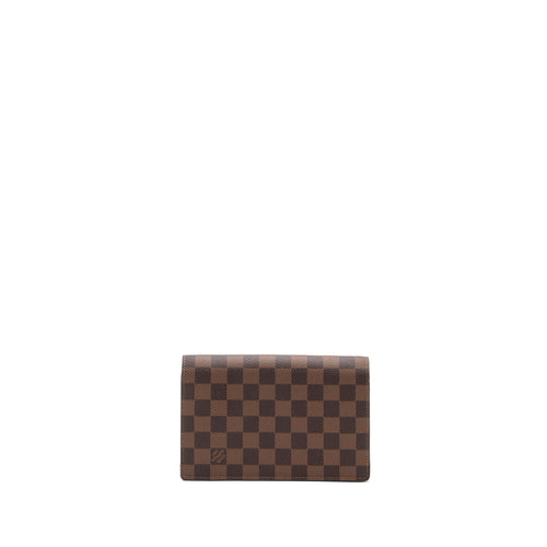 LOUIS VUITTON VAVIN CHAIN WALLET DAMIER EBENE/BLACK GHW (NEW VERSION)