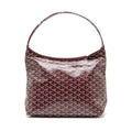 GOYARD BOHEME HOBO PM BAG GOYARDINE CANVAS/CALFSKIN BURGUNDY SHW