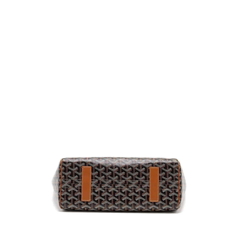 GOYARD ROUETTE TOTE BAG GOYARDINE CANVAS / CALFSKIN BROWN SHW