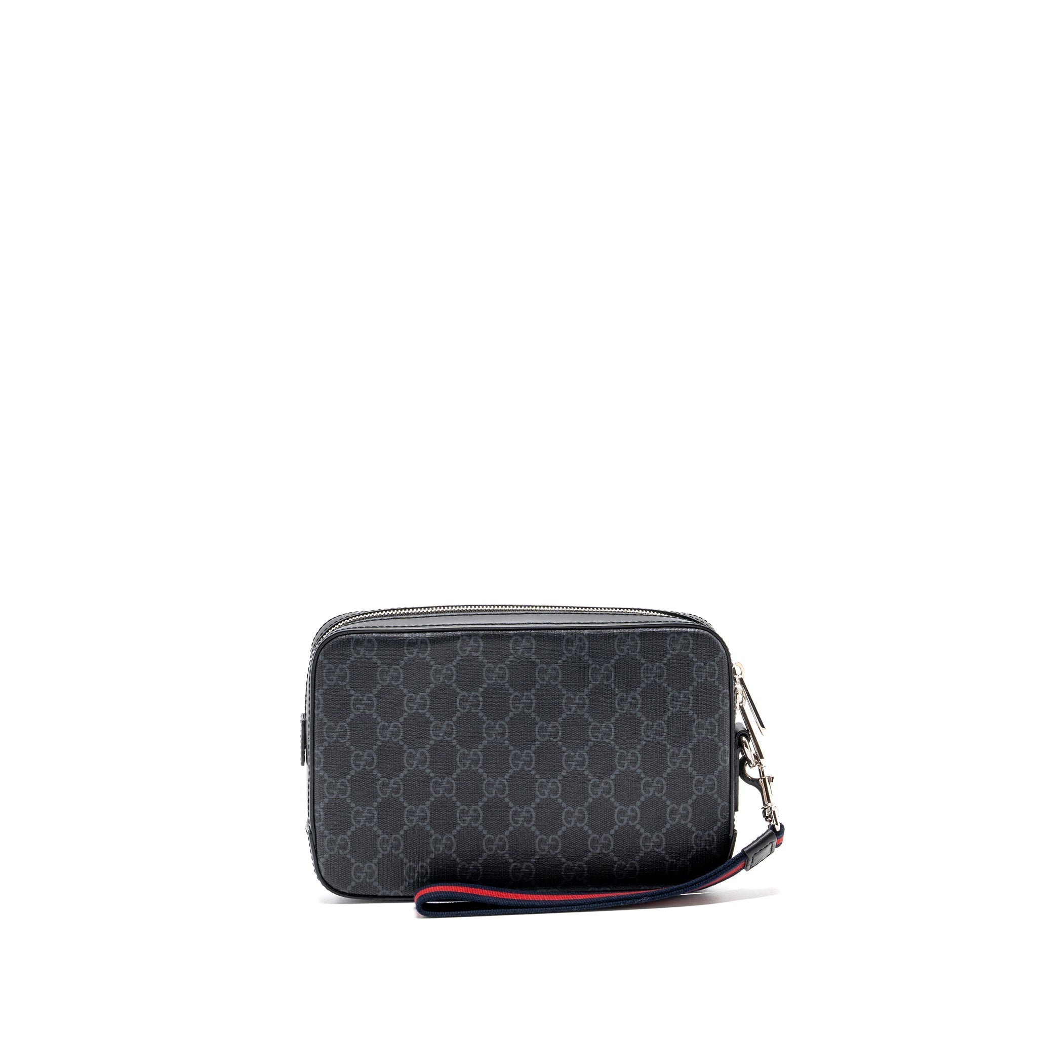GUCCI CLUTCH GG SUPREME CANVAS BLACK SHW