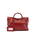 BALENCIAGA CITY BAG LEATHER RED LGHW