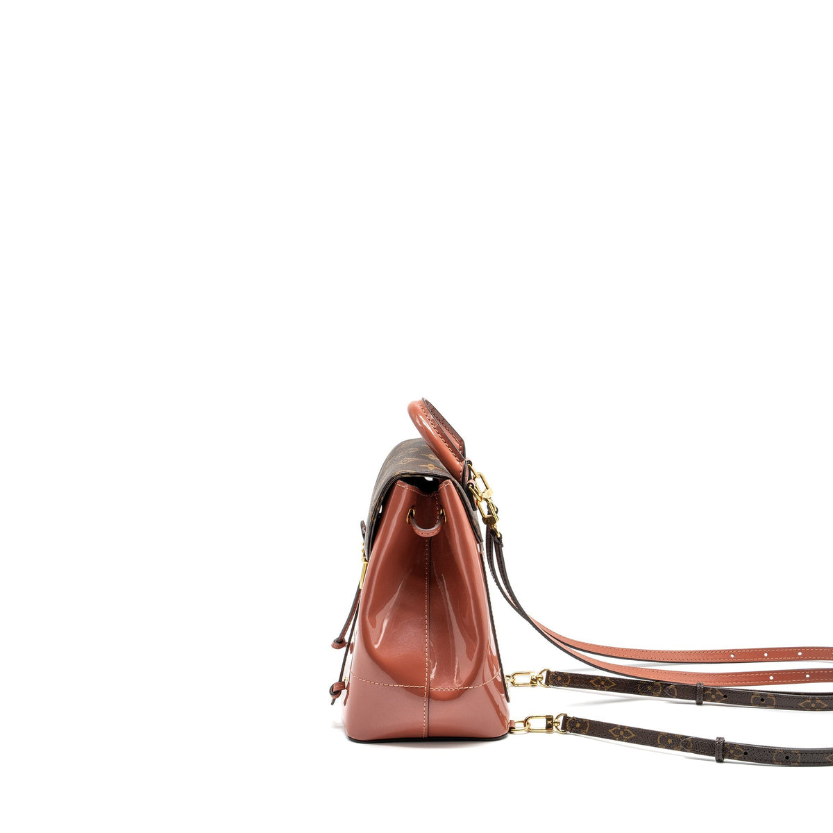 LOUIS VUITTON HOT SPRINGS BACKPACK PATENT / MONOGRAM CANVAS PINK GHW