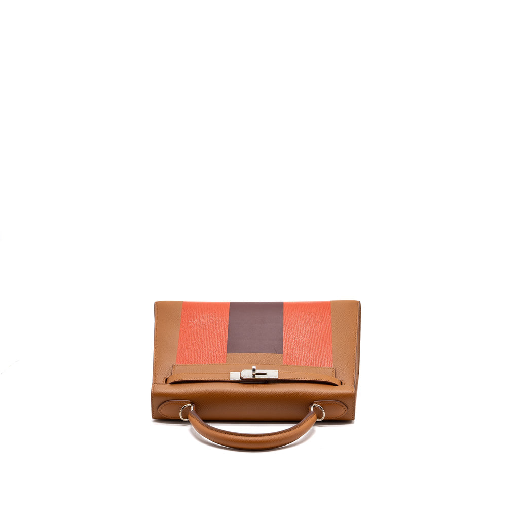 Hermes kelly 28 Letter H limited epsom / sombrero/ mysore gold/ Capucine / rouge H SHW