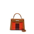 Hermes kelly 28 Letter H limited epsom / sombrero/ mysore gold/ Capucine / rouge H SHW