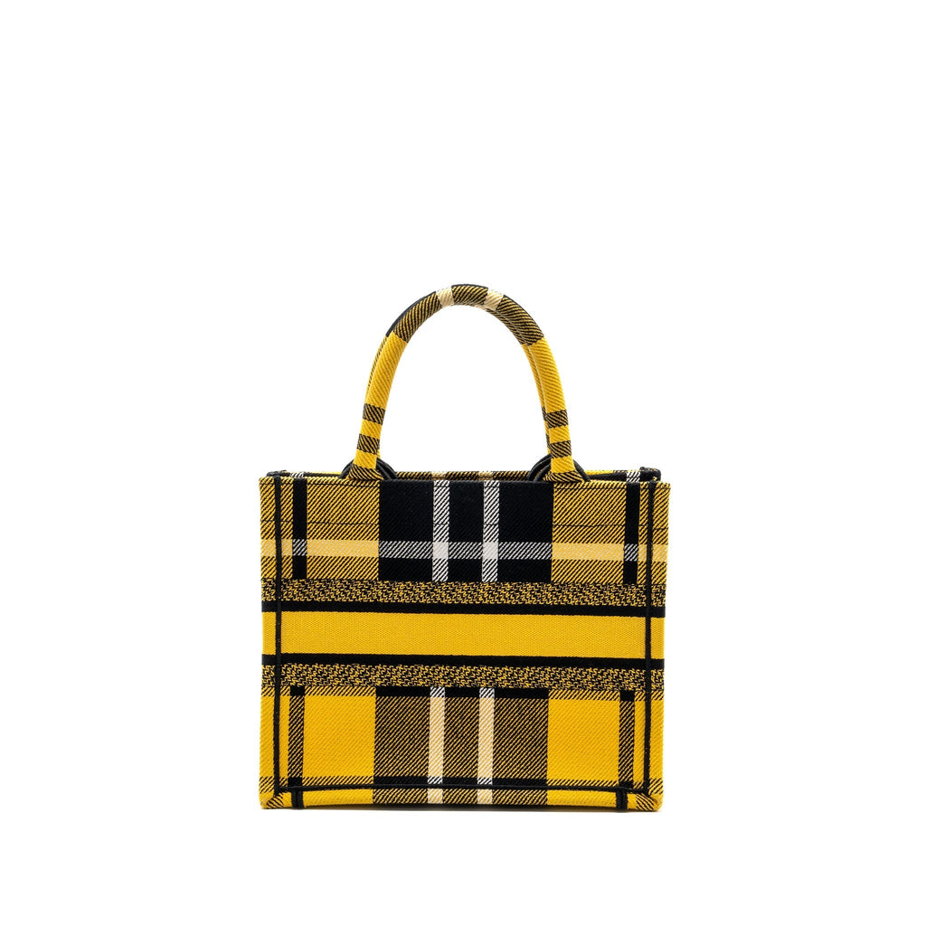 DIOR SMALL BOOK TOTE CANVAS YELLOW / BLACK