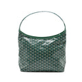 GOYARD BOHEME HOBO BAG GOYARD LINE CANVAS / CALFSKIN GREEN SHW
