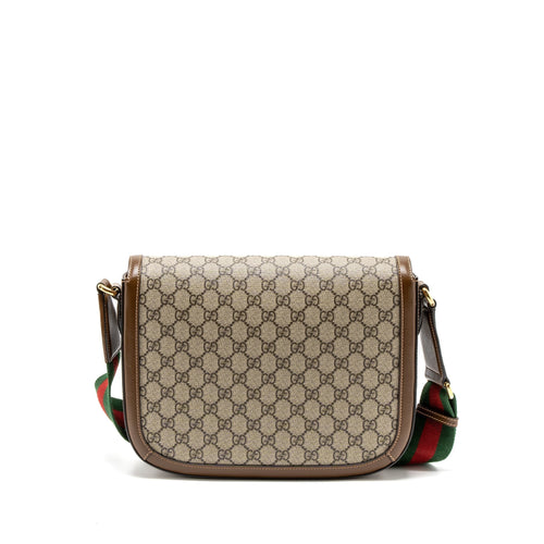 GUCCI HORSEBIT 1955 SHOULDER BAG GG SUPREME CANVAS BEIGE/EBONY GHW