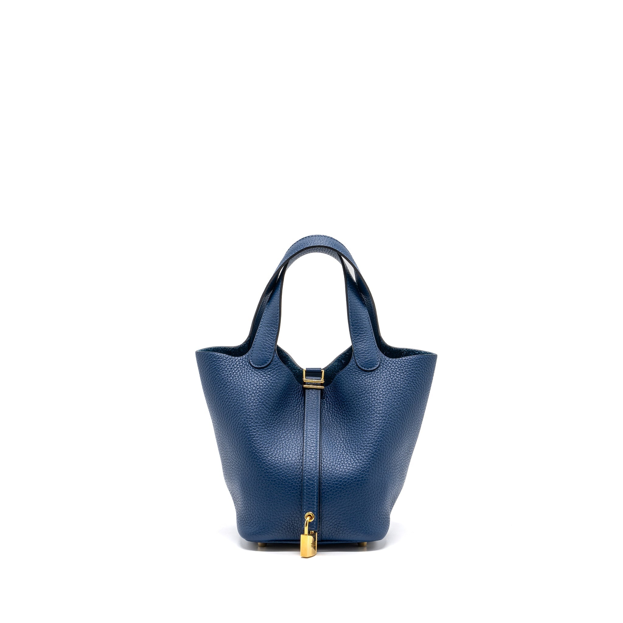 HERMES PICOTIN 18 CLEMENCE DEEP BLUE GHW