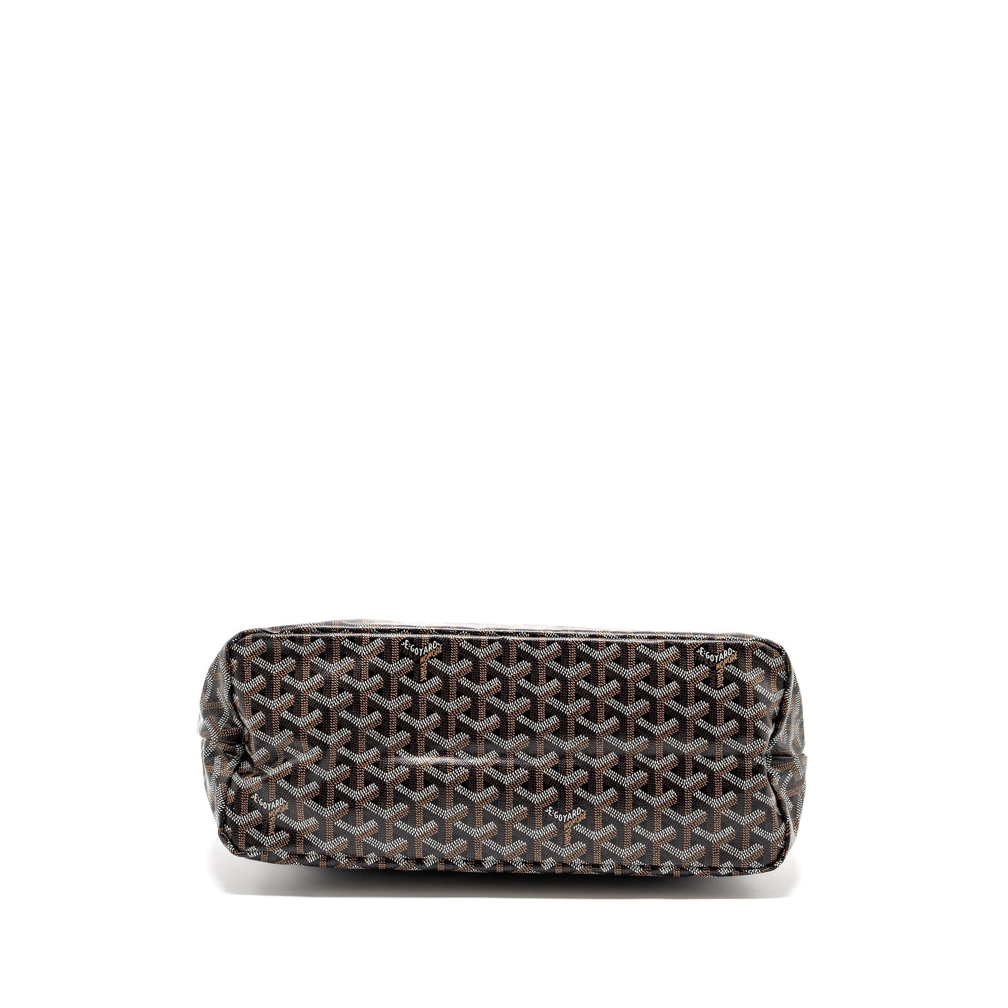 GOYARD BOHEME HOBO BAG CANVAS/CALFSKIN BLACK/ BROWN SHW