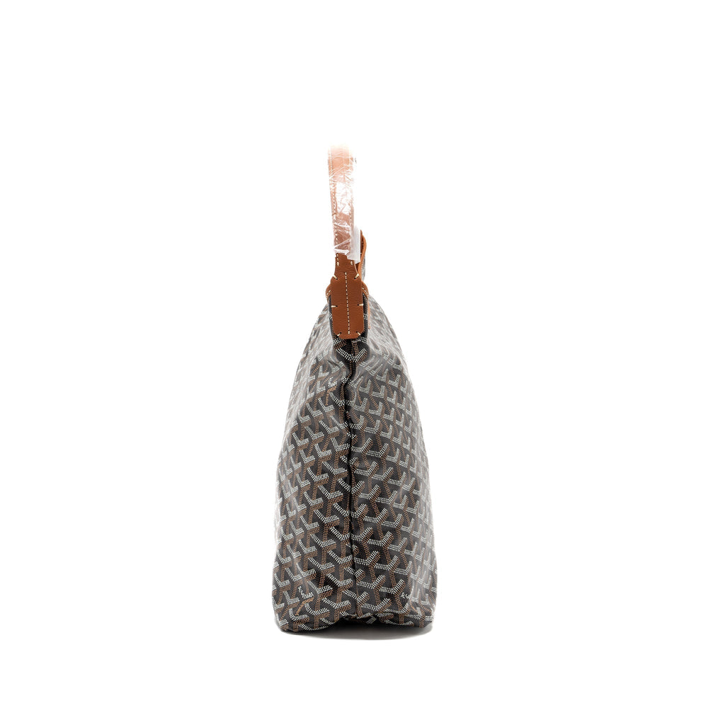 GOYARD BOHEME HOBO BAG CANVAS/CALFSKIN BLACK/ BROWN SHW
