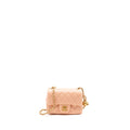 CHANEL PEARL CRUSH MINI SQUARE FLAP BAG LAMBSKIN LIGHT PINK GHW (MICROCHIP)
