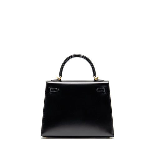 Hermes Kelly 25 Box Black GHW
