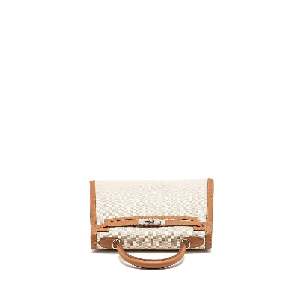 HERMES KELLY 28 TOILE H/SWIFT ECRU/GOLD SHW