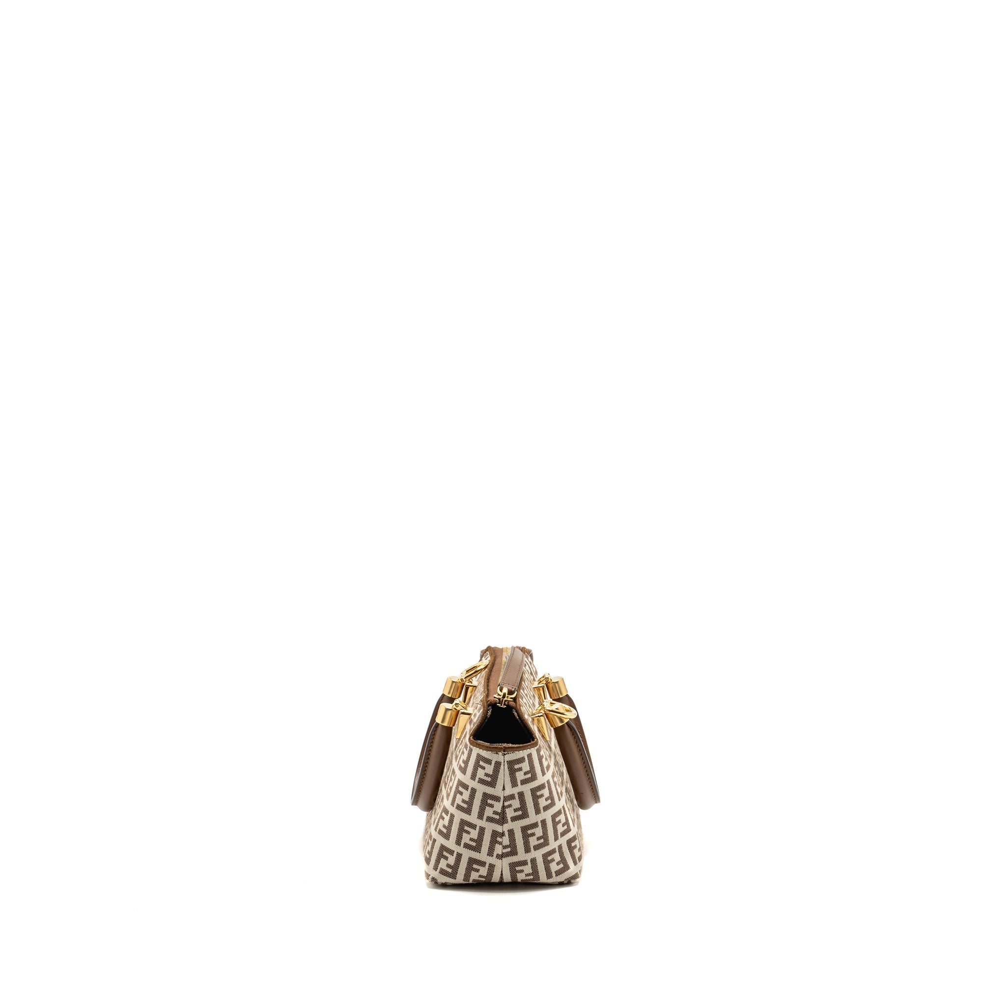 FENDI BY THE WAY MINI BAG FF CANVAS/LEATHER BROWN/CREAM GHW