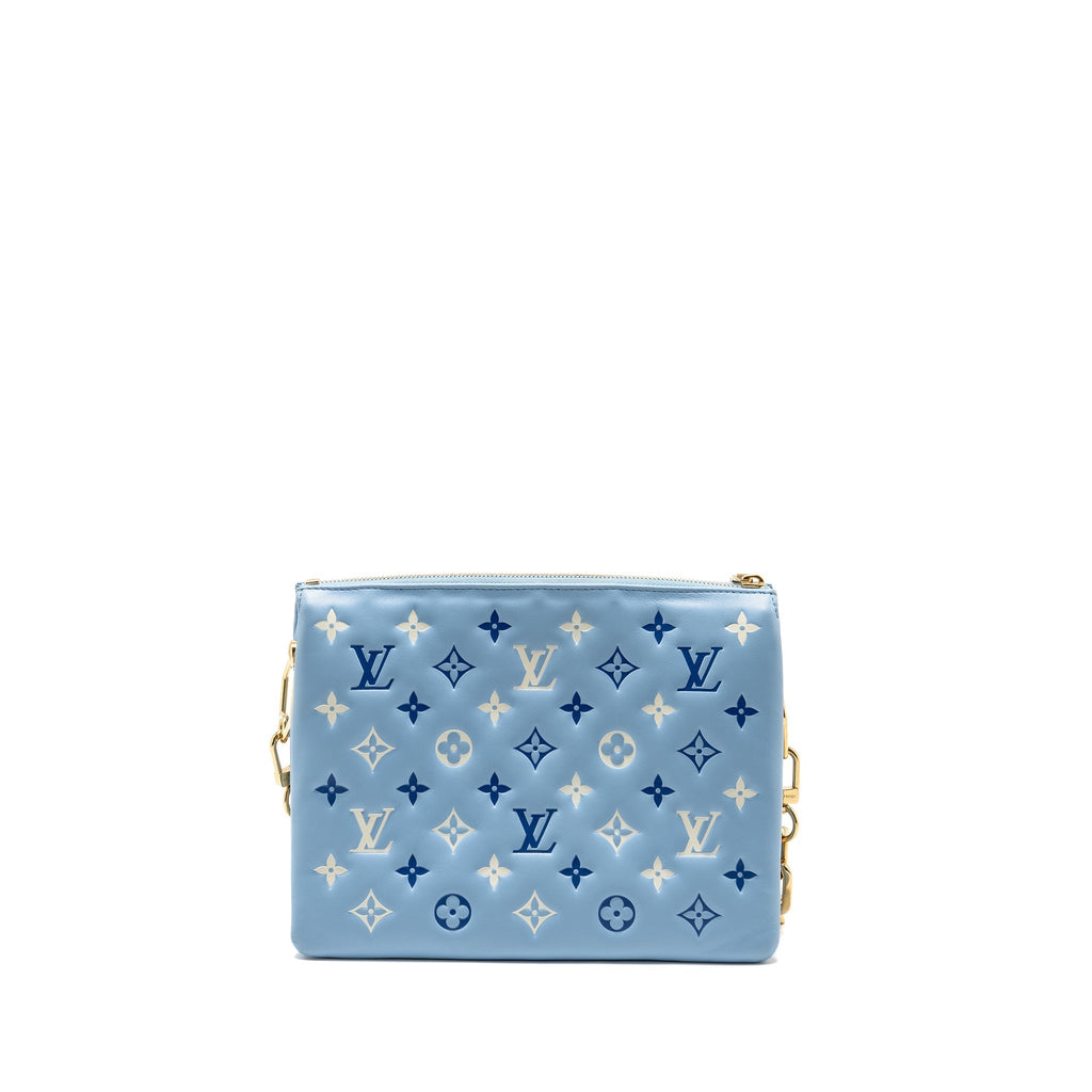 LOUIS VUITTON COUSSIN PM LAMBSKIN BABY BLUE GHW