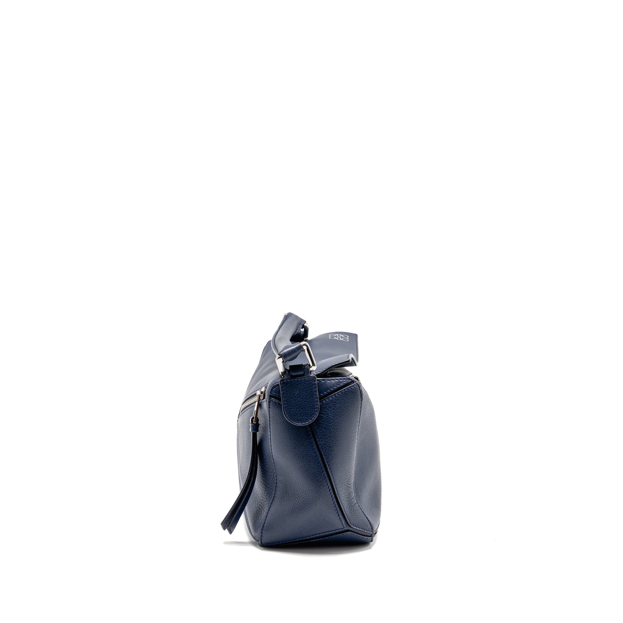 LOEWE SMALL PUZZLE BAG CALFSKIN NAVY SHW