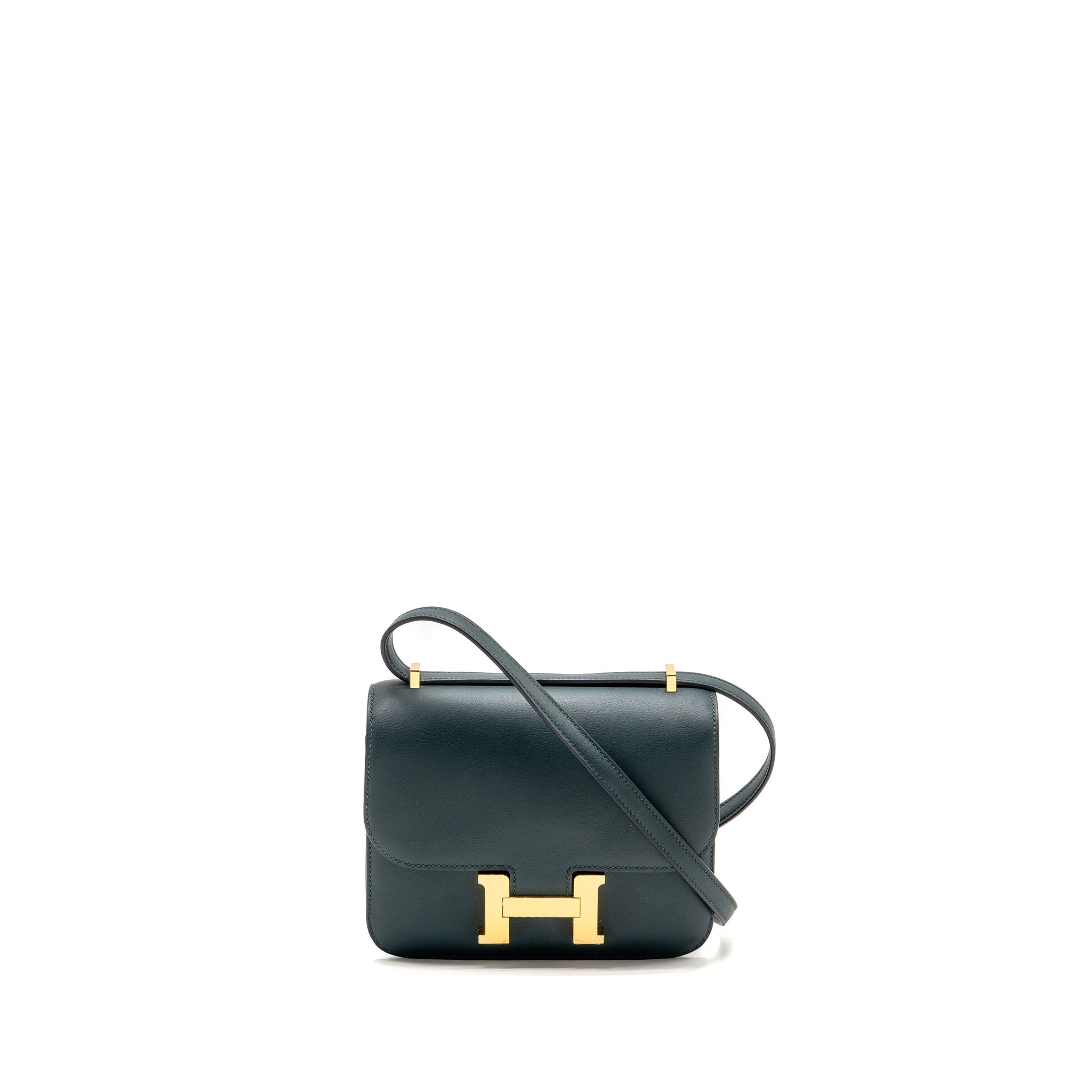 HERMES MINI CONSTANCE SWIFT VERT CYPRES GHW