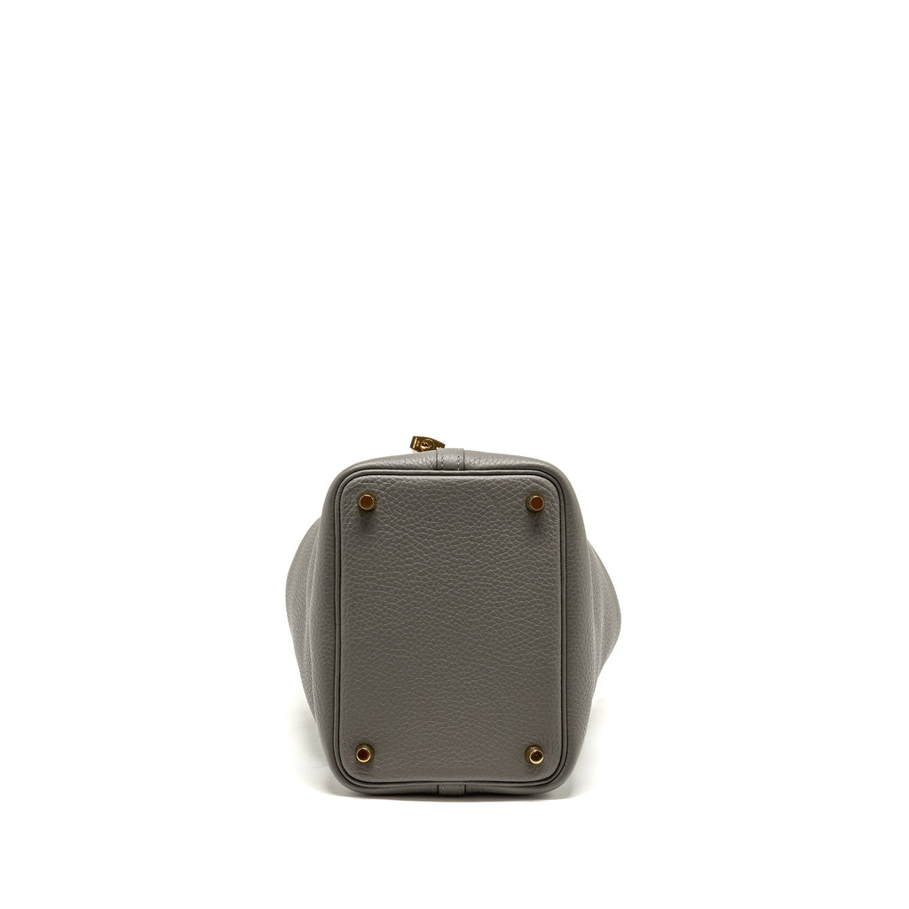 HERMES PICOTIN 18 LOCK BAG CLEMENCE GRIS MEYER GHW