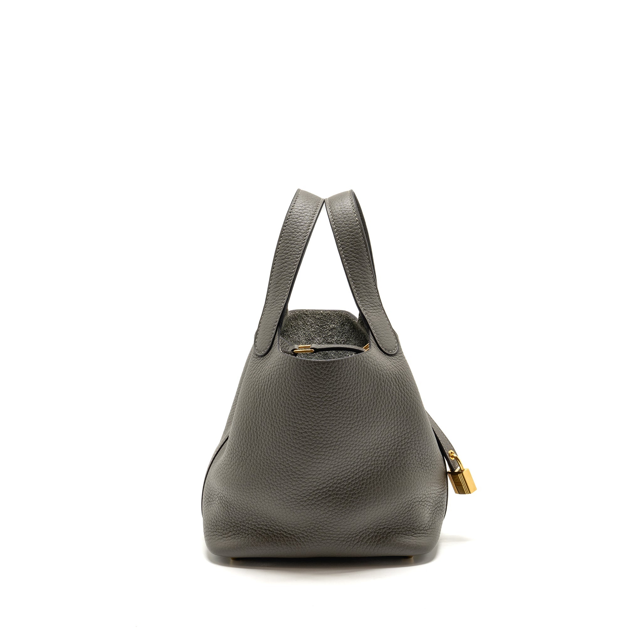 HERMES PICOTIN 18 LOCK BAG GRIS MEYER GHW