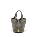 HERMES PICOTIN 18 LOCK BAG CLEMENCE GRIS MEYER GHW