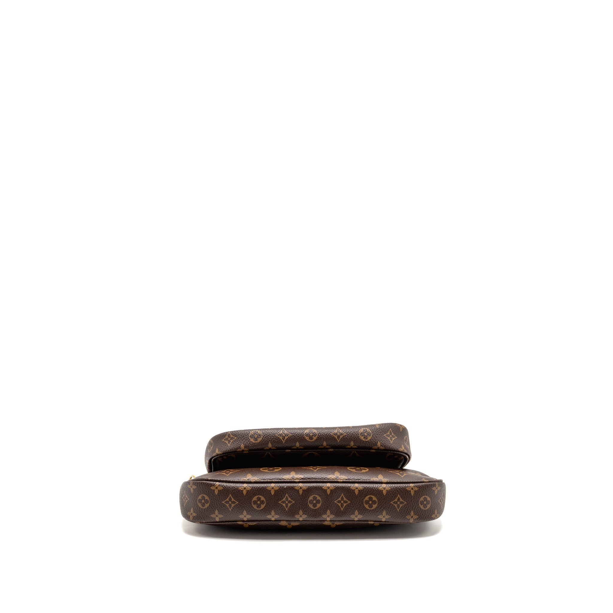 LOUIS VUITTON MULTI POCHETTE ACCESSORIES MONOGRAM CANVAS KHAKI STRAP GHW
