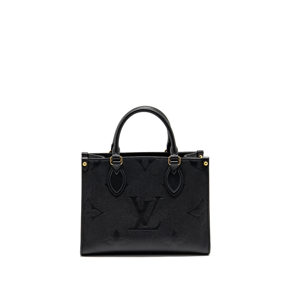 LOUIS VUITTON ONTHEGO PM MONOGRAM EMPREINTE LEATHER BLACK GHW